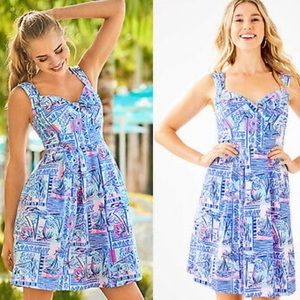Lilly Pulitzer Cyndi Dress Whisper Blue Yeah Buoy